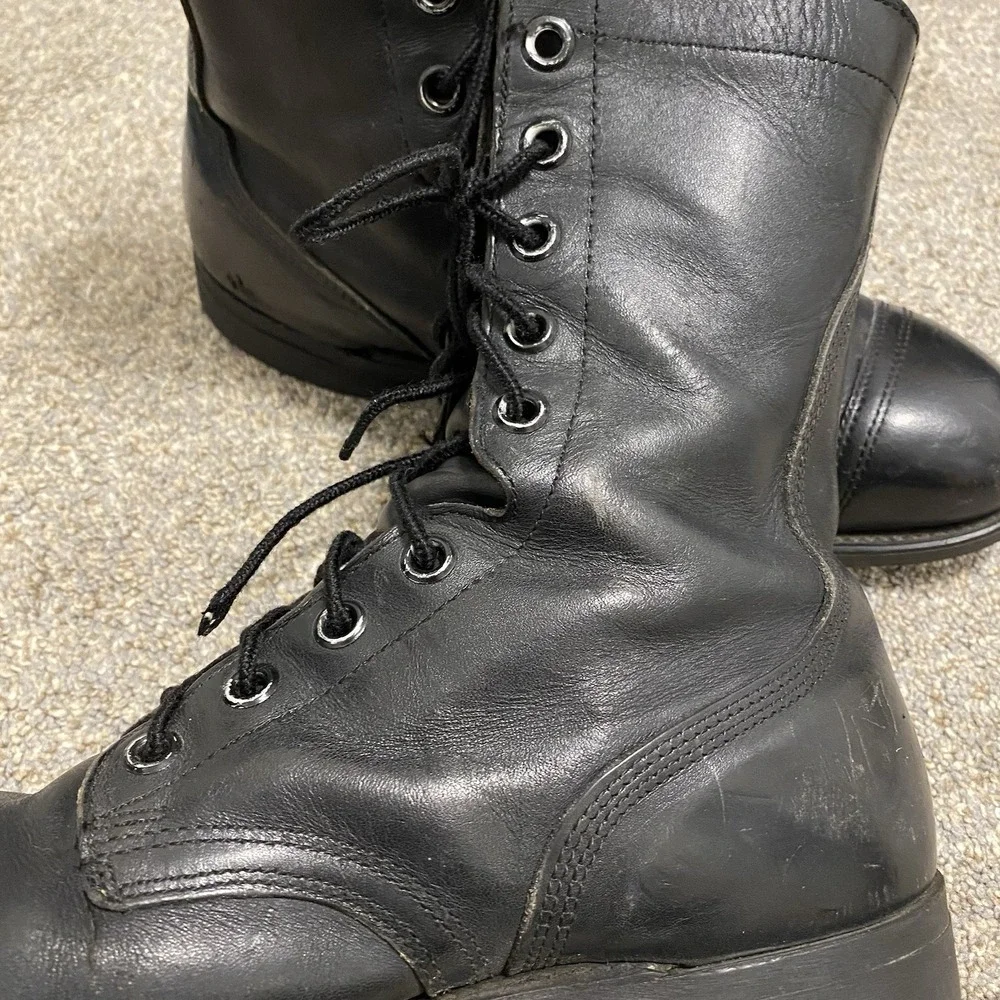 Biltrite ANSI Combat Boots Men Size 10.5 Black Leather Steel Toe Z41-1991/75
